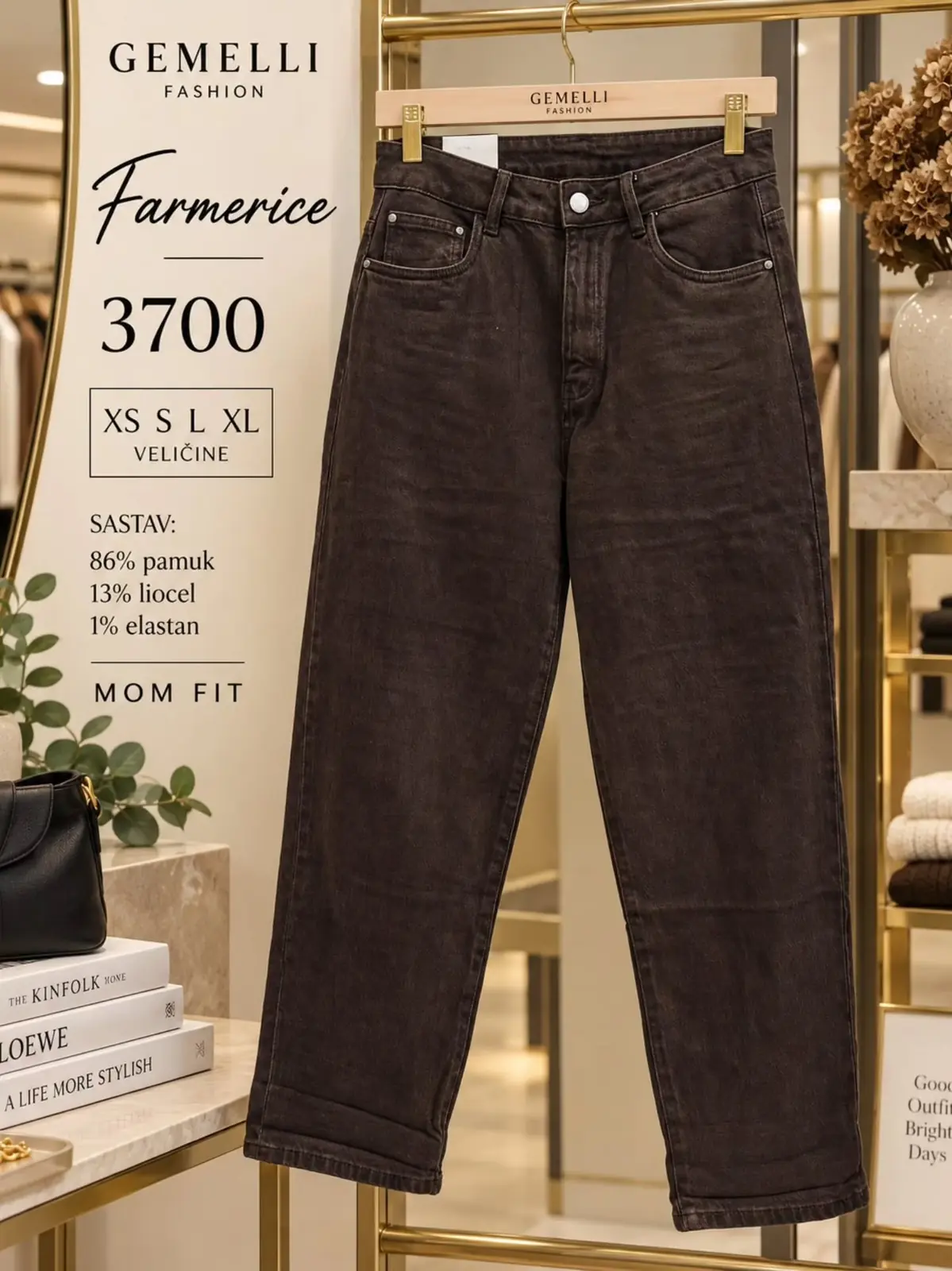 Farmerke mom fit